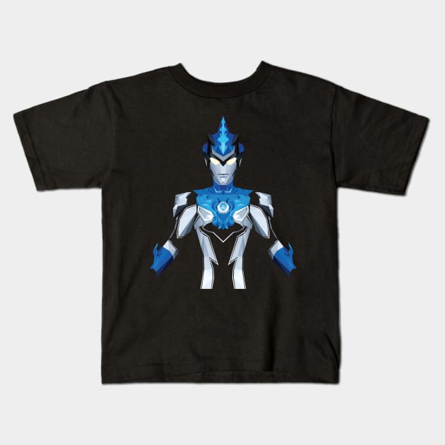 Ultraman Blu (Low Poly Style) Kids T-Shirt by The Toku Verse